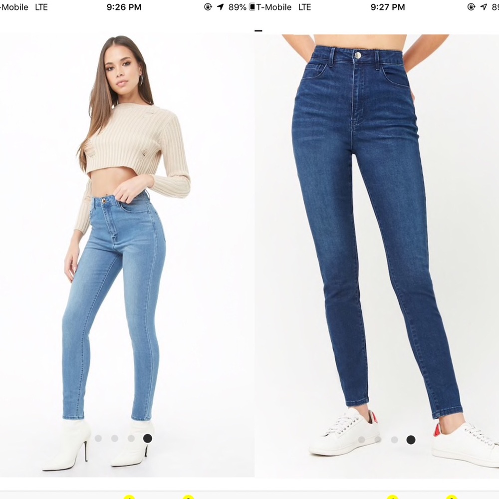 I’m selling these 2 high waisted jeans.